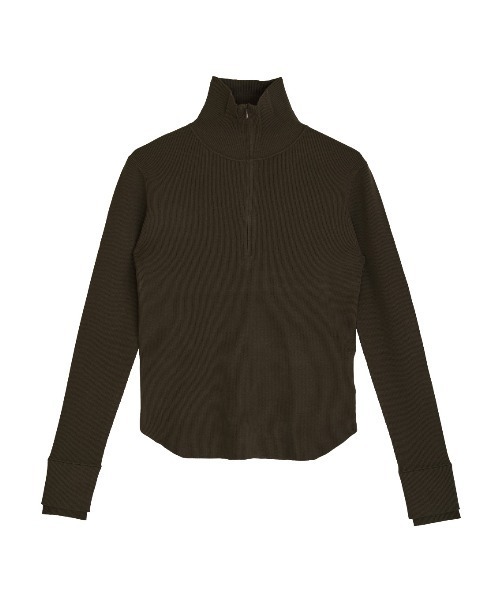 Ameri（アメリ）の「BEST TOUCH HALF ZIP KNIT TOP（ニット/セーター・レディース・オフホワイト/カーキ/ブラック/ピンク/レッド・FREE）」の19枚目の写真