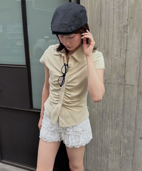 mline（エムライン）の「【トレンドライク】[mline]フリルショートミニ（その他パンツ・レディース・アイボリー/ホワイト系その他/オフホワイト/ブラック/ブラック系その他・2/1）」の19枚目の写真