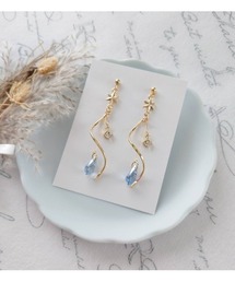 【なつ房】しずく×ウェーブ(G) ピアス(MA)