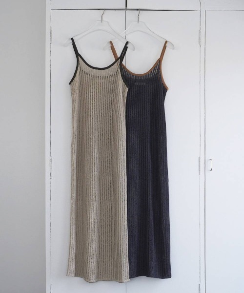 anuke（アンヌーク）の「anuke Piping Cami Onepiece（ワンピース・レディース・ベージュ/ネイビー・38/36）」の10枚目の写真