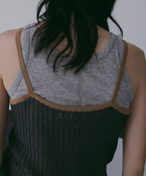 anuke（アンヌーク）の「anuke Piping Cami Onepiece（ワンピース・レディース・ベージュ/ネイビー・38/36）」の8枚目の写真