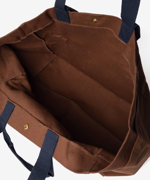 HAY(ヘイ)の「HAY / ヘイ Weekend Bag Organic Small オーガニックコットン 2WAY トートバッグ(トートバッグ・レディース・チョコ/ナチュラル・FREE)」の4枚目の写真
