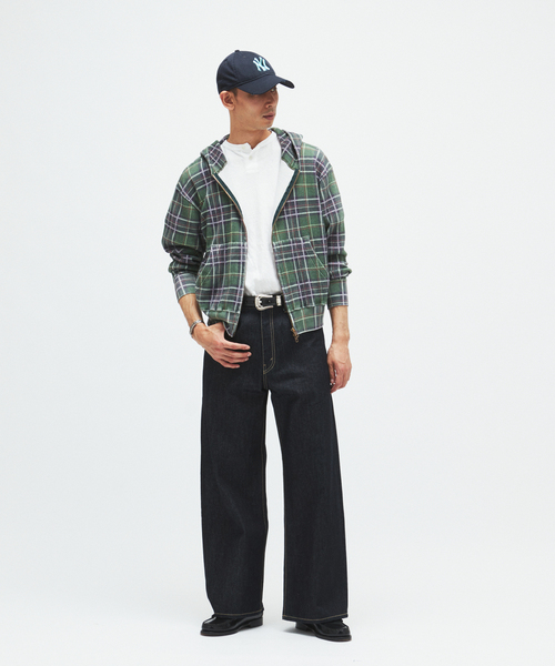 JOURNAL STANDARD（ジャーナルスタンダード）の「グランジ チェック ワッフル パーカー（パーカー・メンズ・グリーン/レッド・MEDIUM/LARGE）」の3枚目の写真