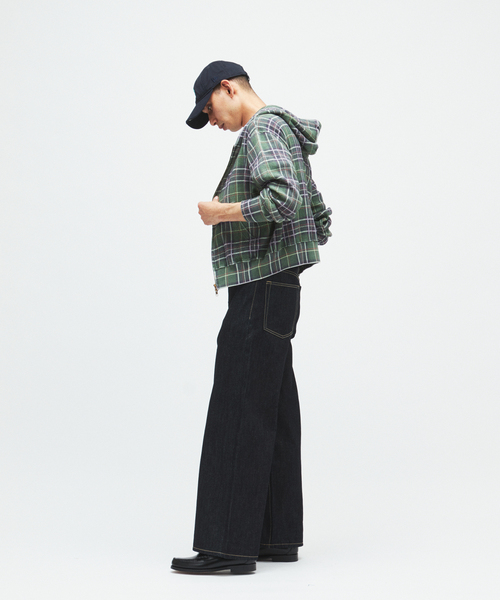 JOURNAL STANDARD（ジャーナルスタンダード）の「グランジ チェック ワッフル パーカー（パーカー・メンズ・グリーン/レッド・MEDIUM/LARGE）」の4枚目の写真