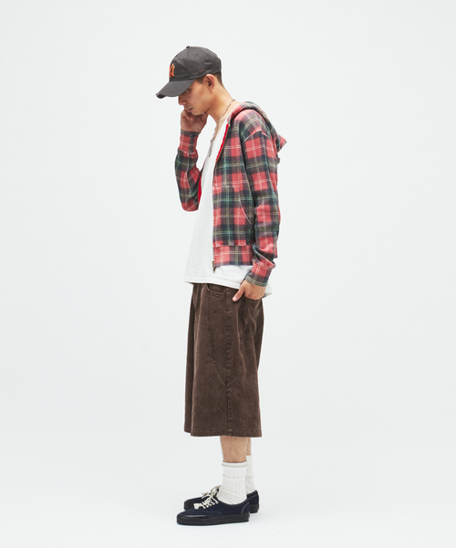 JOURNAL STANDARD（ジャーナルスタンダード）の「グランジ チェック ワッフル パーカー（パーカー・メンズ・グリーン/レッド・MEDIUM/LARGE）」の14枚目の写真