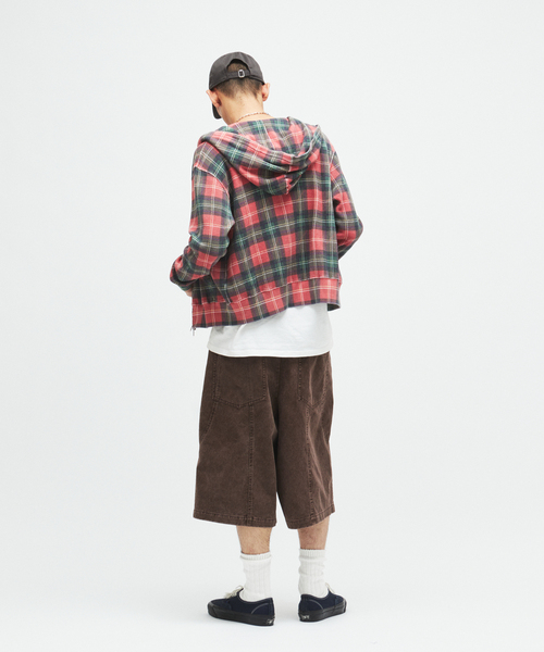 JOURNAL STANDARD（ジャーナルスタンダード）の「グランジ チェック ワッフル パーカー（パーカー・メンズ・グリーン/レッド・MEDIUM/LARGE）」の15枚目の写真
