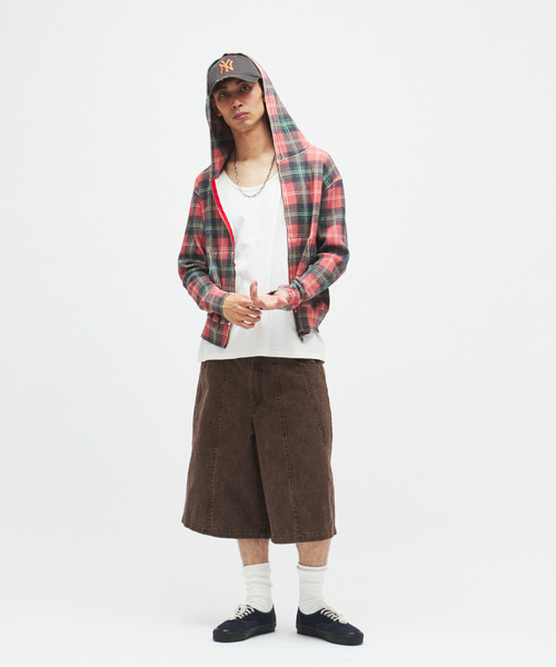 JOURNAL STANDARD（ジャーナルスタンダード）の「グランジ チェック ワッフル パーカー（パーカー・メンズ・グリーン/レッド・MEDIUM/LARGE）」の20枚目の写真