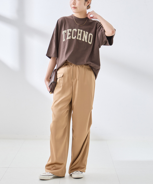 is-ness(イズネス)の「ISNESS MUSIC/イズネス ミュージック 別注 TECNO Tシャツ(Tシャツ/カットソー・レディース・ブラウン・SMALL)」の14枚目の写真