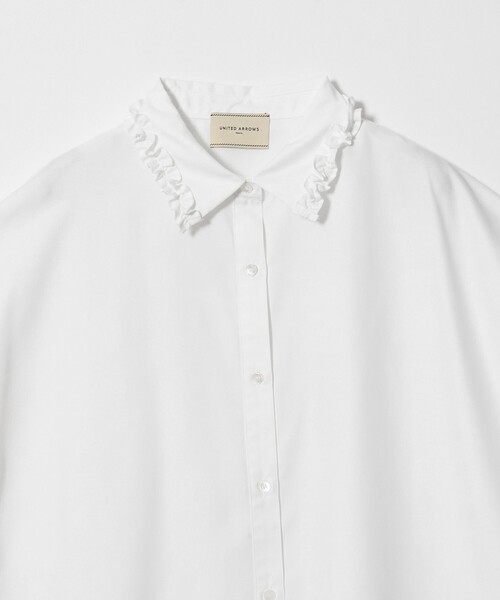 UNITED ARROWS(ユナイテッドアローズ)の「ミニフリル シャツ(シャツ/ブラウス・レディース・ネイビー/オフホワイト/その他7・FREE)」の17枚目の写真
