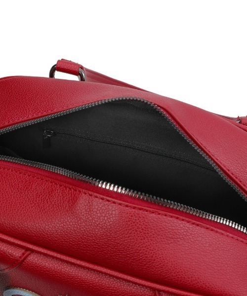 COIRIS(コイリス)の「◇COIRIS◇ブランド直輸入正規品/RODIC レザーパッチワーク ボウリングバッグ RODIC LEATHER PATCHWORK BOWLING BAG(ボストンバッグ・レディース・ブラック/レッド・FREE)」の5枚目の写真