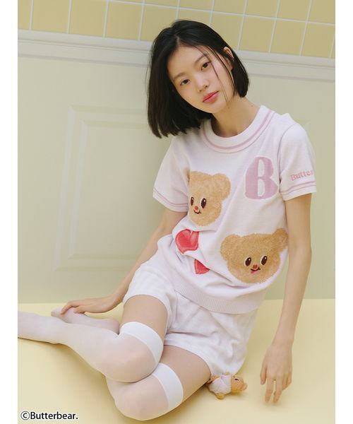 WEB限定】【セット商品】【BUTTERBEAR】ニットプルオーバー＆ニット