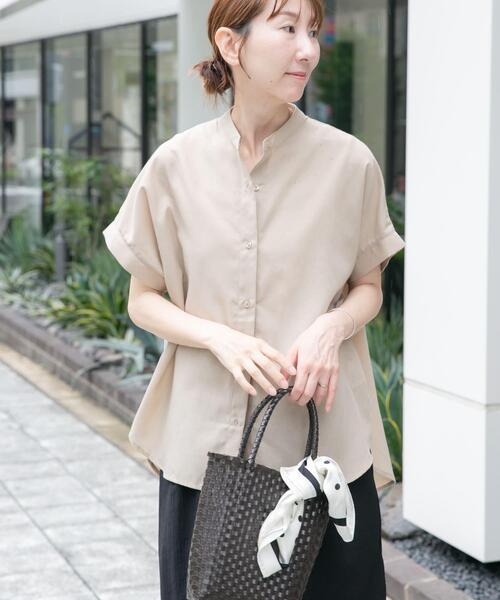 ITEMS URBANRESEARCH(アイテムズ アーバンリサーチ)の「『イージーケア』リネン混フレンチシャツ(シャツ/ブラウス・レディース・ブラウン/ベージュ/ストライプ・FREE)」の18枚目の写真
