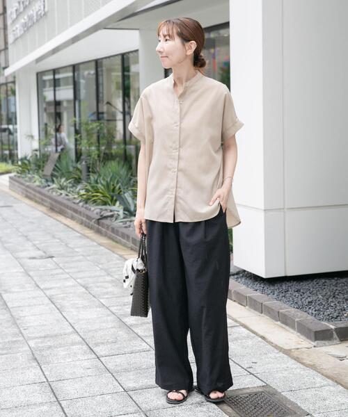 ITEMS URBANRESEARCH(アイテムズ アーバンリサーチ)の「『イージーケア』リネン混フレンチシャツ(シャツ/ブラウス・レディース・ブラウン/ベージュ/ストライプ・FREE)」の20枚目の写真