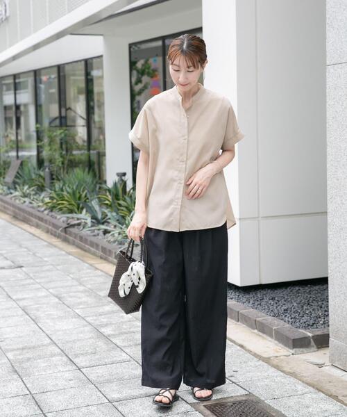 ITEMS URBANRESEARCH(アイテムズ アーバンリサーチ)の「『イージーケア』リネン混フレンチシャツ(シャツ/ブラウス・レディース・ブラウン/ベージュ/ストライプ・FREE)」の21枚目の写真