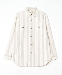 Nigel Cabourn（ナイジェルケーボン）の「ストライプ柄長袖シャツ（シャツ/ブラウス）」
