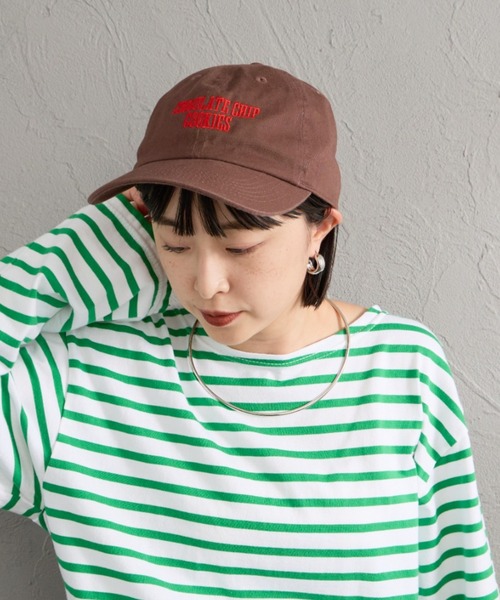 THE SHINZONE（ザ　シンゾーン）の「[THE SHINZONE/ザ シンゾーン] PEANUTS ロゴ刺繍キャップ（キャップ・レディース・ブラウン/ネイビー・0）」の6枚目の写真