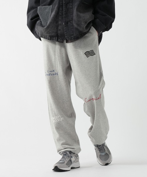 GEORGE'S(ジョージズ)の「【MENS】刺繍スウェットパンツ(スウェットパンツ・メンズ・杢グレー/ブラウン・MEDIUM/LARGE)」の2枚目の写真