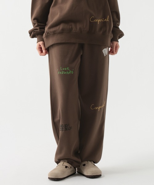 GEORGE'S(ジョージズ)の「【MENS】刺繍スウェットパンツ(スウェットパンツ・メンズ・杢グレー/ブラウン・MEDIUM/LARGE)」の1枚目の写真