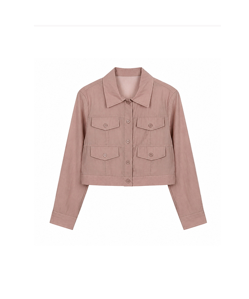 VASCARA(バスカラ)の「Sheer Summer Crop Jacket (4colors)(その他アウター・レディース・ピンク/ベージュ/ホワイト/ブラック・FREE)」の4枚目の写真
