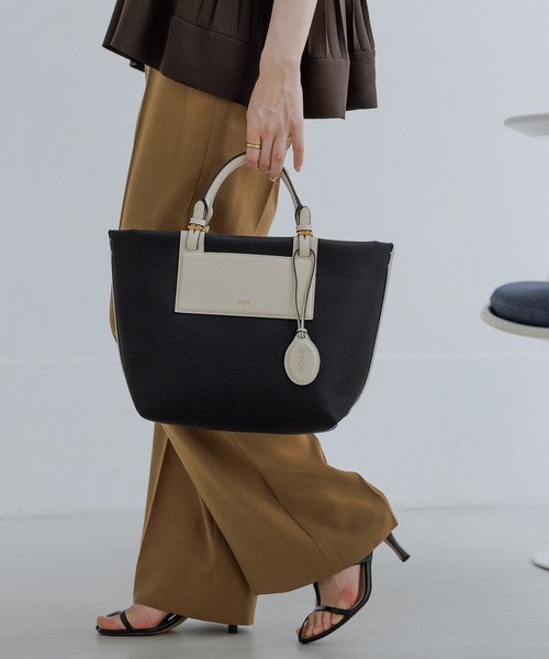 E'POR（エポール）の「【E'POR】BOAT BAG Medium/撥水・軽量・一部WEB限定カラー・26AW新色（ハンドバッグ・レディース・ベージュ/ダークブラウン/ブラック系その他/ブラック・FREE）」の18枚目の写真