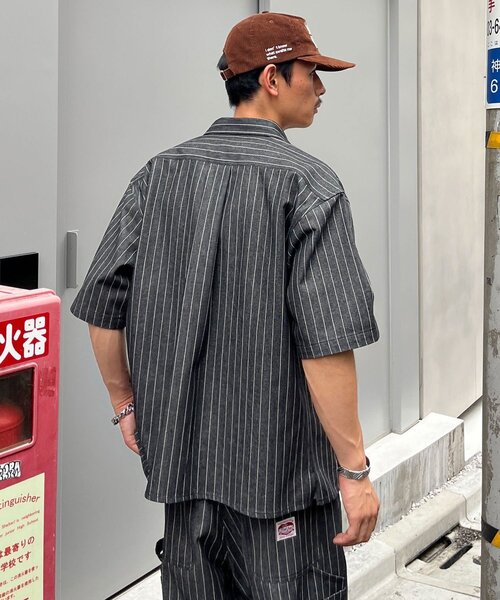 CIAOPANIC(チャオパニック)の「ストライプデニムシャツ(シャツ/ブラウス・メンズ・ブラック/インディゴブルー・LARGE/MEDIUM)」の16枚目の写真