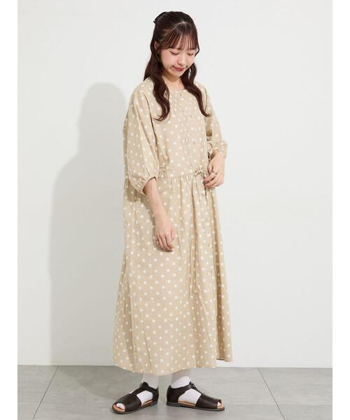 Samansa Mos2(サマンサ モスモス)の「【接触冷感】柄アソートワンピース《限定カラーあり》(ワンピース・レディース・ベージュ/レッド/イエロー/ブラック/ブルー・S/M)」の12枚目の写真