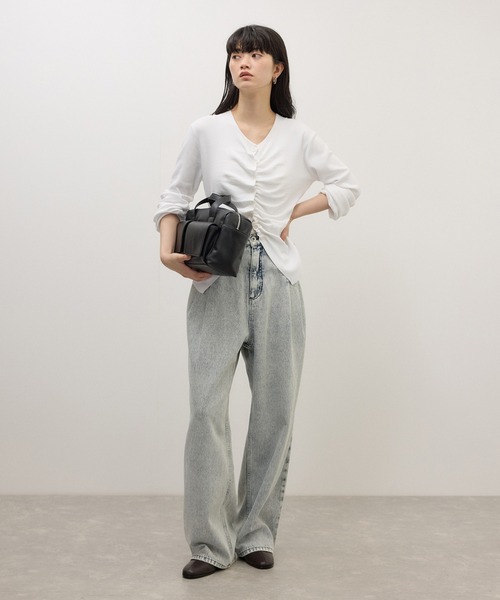 ADAM ET ROPE'(アダムエロペ)の「【WEB限定】アウトフラップポケットショルダーバッグ(ショルダーバッグ・レディース・ブラック/オフホワイト・FREE)」の12枚目の写真