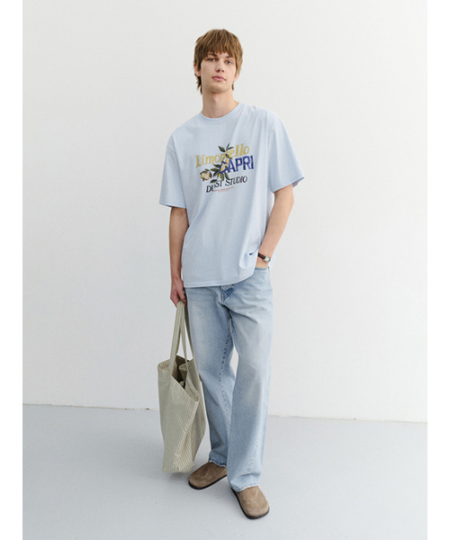 DUNST FOR MEN(ダンストフォーメン)の「LIMONCELLO T-SHIRT_UNISEX_UDTS6B148_SOFT BLUE(Tシャツ/カットソー・メンズ・ライトブルー・X-SMALL/SMALL/MEDIUM/LARGE/X-LARGE/XX-LARGE)」の2枚目の写真