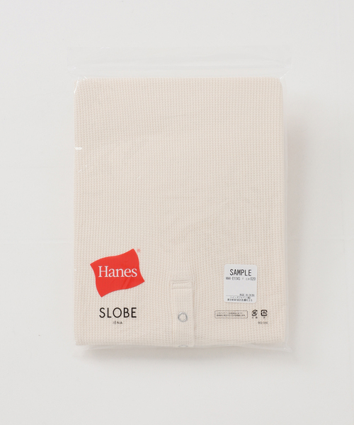 HANES(ヘインズ)の「HANES/ヘインズ SLOBE別注 ヘンリーネックワッフル ロンTEE(Tシャツ/カットソー・レディース・レッド/チャコールグレー/アイボリー・FREE)」の20枚目の写真