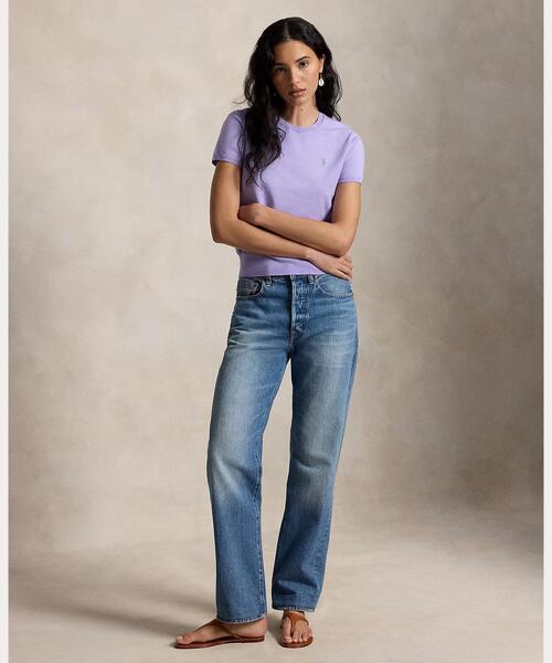 POLO RALPH LAUREN(ポロ ラルフ ローレン)の「ショートスリーブ クルーネック セーター(ニット/セーター・レディース・パープル・S/M/XS/L)」の3枚目の写真