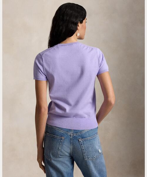 POLO RALPH LAUREN(ポロ ラルフ ローレン)の「ショートスリーブ クルーネック セーター(ニット/セーター・レディース・パープル・S/M/XS/L)」の4枚目の写真