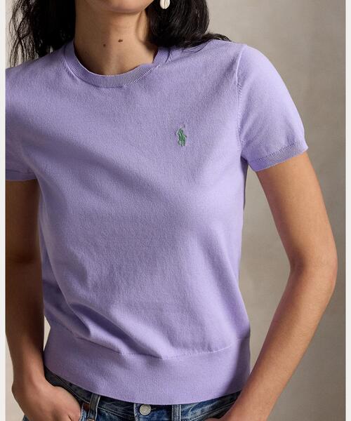 POLO RALPH LAUREN(ポロ ラルフ ローレン)の「ショートスリーブ クルーネック セーター(ニット/セーター・レディース・パープル・S/M/XS/L)」の5枚目の写真