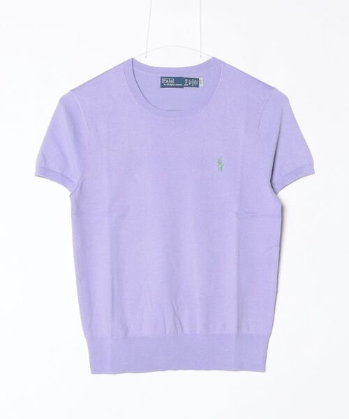 POLO RALPH LAUREN(ポロ ラルフ ローレン)の「ショートスリーブ クルーネック セーター(ニット/セーター・レディース・パープル・S/M/XS/L)」の6枚目の写真