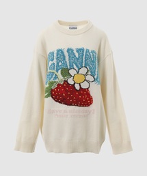 GANNI | Oversized Graphic Wool Mix Sweater(ニット/セーター)
