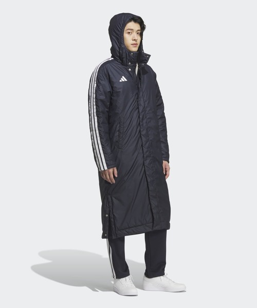 adidas（アディダス）の「スリーストライプス ルーズフィット ロング ボアコート / アディダス adidas（ダウンジャケット/コート・メンズ・ブルー・XX-LARGE/3XL/LARGE/MEDIUM/SMALL/X-LARGE/X-SMALL）」の5枚目の写真