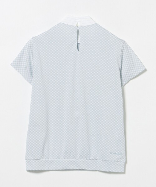 BEAMS GOLF(ビームスゴルフ)の「〈WOMEN〉PURPLE LABEL / スフィダンテ バイアスチェック モックネックシャツ(スウェット・レディース・ホワイト系その他5/グリーン/サックスブルー・S/M/L)」の9枚目の写真
