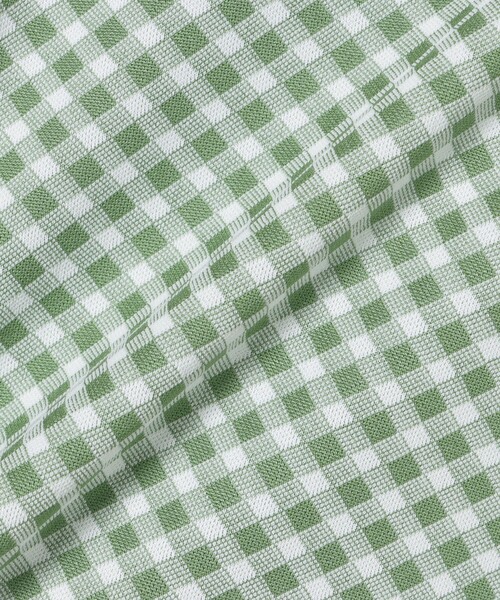 BEAMS GOLF(ビームスゴルフ)の「〈WOMEN〉PURPLE LABEL / スフィダンテ バイアスチェック モックネックシャツ(スウェット・レディース・ホワイト系その他5/グリーン/サックスブルー・S/M/L)」の5枚目の写真
