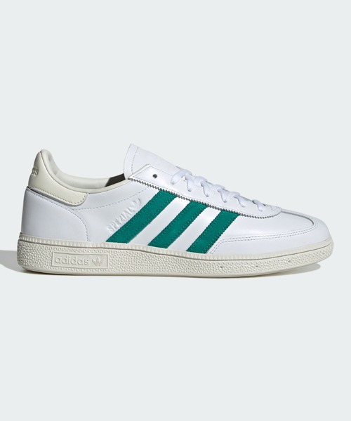 adidas(アディダス)の「ハンドボール スペツィアル / HANDBALL SPEZIAL for UABAN RESERCH DOORS / アディダスオリジナルス adidas Originals(スニーカー・メンズ・ホワイト×グリーン・22.0cm/22.5cm/23.0cm/23.5cm/24.0cm/24.5cm/25.0cm/25.5cm/26.0cm/26.5cm/27.0cm/27.5cm/28.0cm/28.5cm/29.0cm)」の1枚目の写真
