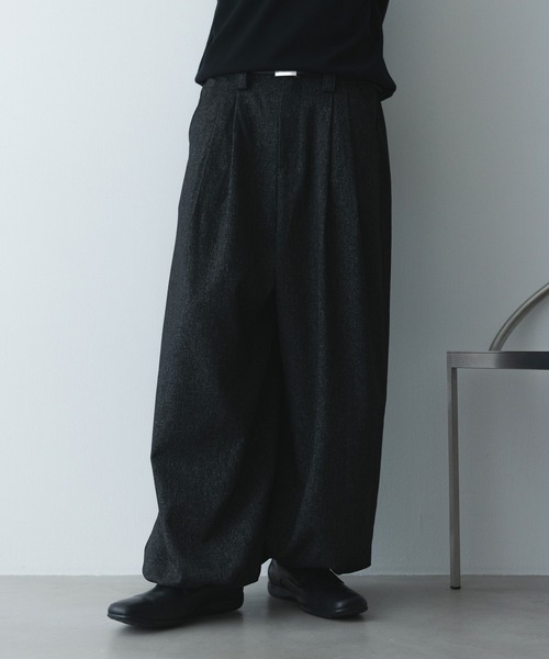 remer(リメール)の「remer 26秋冬新作 - loose faded wide PT / 掠れ織りワイドパンツ(その他パンツ・メンズ・ネイビー/ブラック・X-SMALL/LARGE/MEDIUM/SMALL)」の17枚目の写真