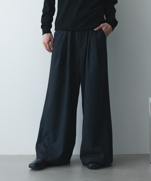 remer(リメール)の「remer 26秋冬新作 - loose faded wide PT / 掠れ織りワイドパンツ(その他パンツ・メンズ・ネイビー/ブラック・X-SMALL/LARGE/MEDIUM/SMALL)」の13枚目の写真