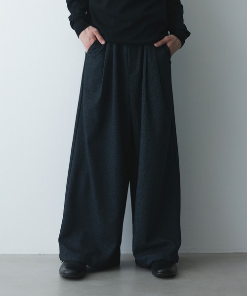 remer(リメール)の「remer 26秋冬新作 - loose faded wide PT / 掠れ織りワイドパンツ(その他パンツ・メンズ・ネイビー/ブラック・X-SMALL/LARGE/MEDIUM/SMALL)」の11枚目の写真