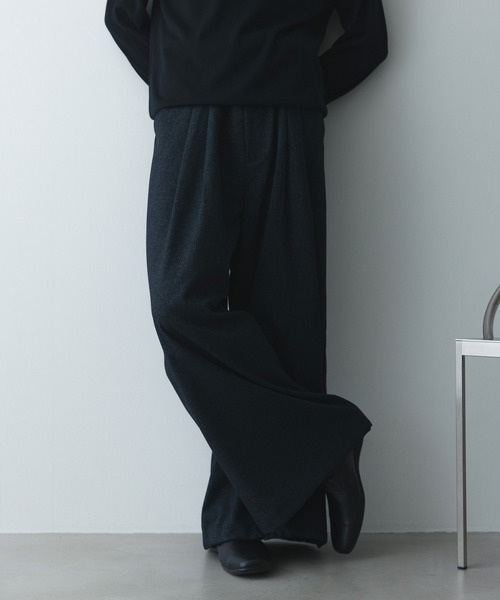 remer(リメール)の「remer 26秋冬新作 - loose faded wide PT / 掠れ織りワイドパンツ(その他パンツ・メンズ・ネイビー/ブラック・X-SMALL/LARGE/MEDIUM/SMALL)」の14枚目の写真