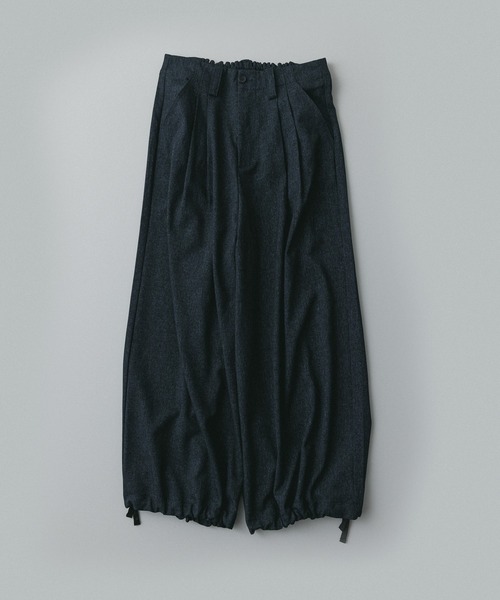 remer(リメール)の「remer 26秋冬新作 - loose faded wide PT / 掠れ織りワイドパンツ(その他パンツ・メンズ・ネイビー/ブラック・X-SMALL/LARGE/MEDIUM/SMALL)」の4枚目の写真