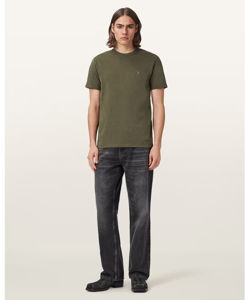 ALLSAINTS(オールセインツ)の「DEXTER SHORT SLEEVE RAMSKULL T-SHIRT | DEXTER 半袖 ラムスカル Tシャツ(Tシャツ/カットソー・メンズ・グリーン系その他・XL/L/M/XS)」の3枚目の写真
