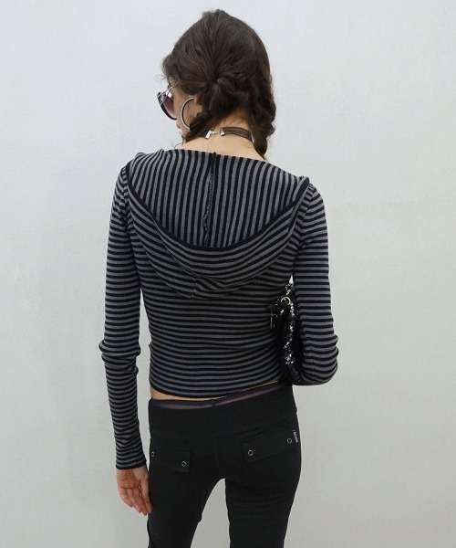 SCULPTOR(スカルプター)の「143 Knit Zip Hoodie(パーカー・レディース・ブルー/ブラック/ダークグリーン/グレー・SMALL/MEDIUM/LARGE)」の15枚目の写真