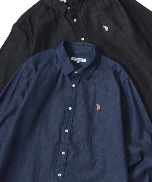 U.S. POLO ASSN.(ユーエスポロアッスン)の「U.S. POLO ASSN./ユーエスポロアッスン Denim/Flannel Check Shirt/レギュラーフィット デニム/フランネル チェック ロゴ ワンポイント刺繍 レギュラーカラーシャツ/長袖シャツ/レディース メンズ(シャツ/ブラウス・メンズ・レッド/ライトブルー/ダークグレー/ブラウン/ブルー系その他/ボルドー/イエロー/バーガンディー/ネイビー・M/L/LL)」の5枚目の写真