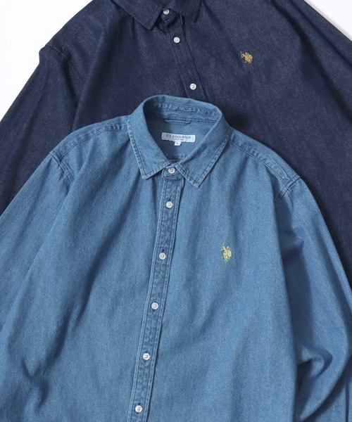 U.S. POLO ASSN.(ユーエスポロアッスン)の「U.S. POLO ASSN./ユーエスポロアッスン Denim/Flannel Check Shirt/レギュラーフィット デニム/フランネル チェック ロゴ ワンポイント刺繍 レギュラーカラーシャツ/長袖シャツ/レディース メンズ(シャツ/ブラウス・メンズ・レッド/ライトブルー/ダークグレー/ブラウン/ブルー系その他/ボルドー/イエロー/バーガンディー/ネイビー・M/L/LL)」の4枚目の写真