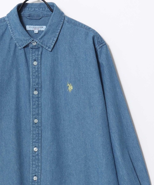 U.S. POLO ASSN.(ユーエスポロアッスン)の「U.S. POLO ASSN./ユーエスポロアッスン Denim/Flannel Check Shirt/レギュラーフィット デニム/フランネル チェック ロゴ ワンポイント刺繍 レギュラーカラーシャツ/長袖シャツ/レディース メンズ(シャツ/ブラウス・メンズ・レッド/ライトブルー/ダークグレー/ブラウン/ブルー系その他/ボルドー/イエロー/バーガンディー/ネイビー・M/L/LL)」の11枚目の写真
