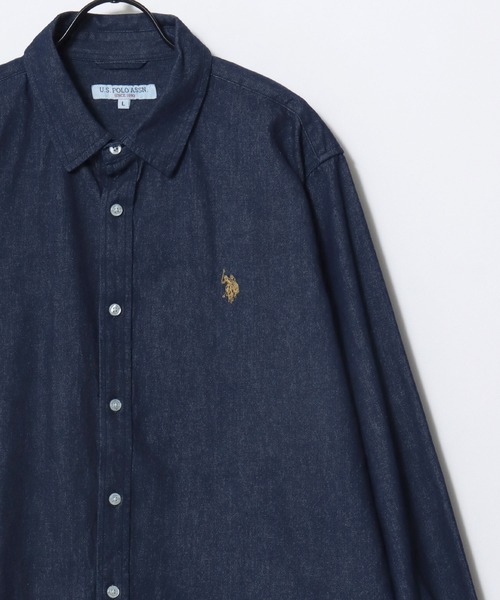 U.S. POLO ASSN.(ユーエスポロアッスン)の「U.S. POLO ASSN./ユーエスポロアッスン Denim/Flannel Check Shirt/レギュラーフィット デニム/フランネル チェック ロゴ ワンポイント刺繍 レギュラーカラーシャツ/長袖シャツ/レディース メンズ(シャツ/ブラウス・メンズ・レッド/ライトブルー/ダークグレー/ブラウン/ブルー系その他/ボルドー/イエロー/バーガンディー/ネイビー・M/L/LL)」の12枚目の写真