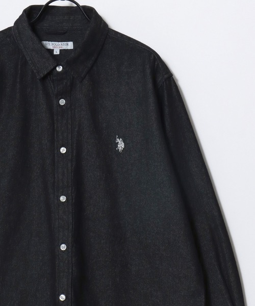 U.S. POLO ASSN.(ユーエスポロアッスン)の「U.S. POLO ASSN./ユーエスポロアッスン Denim/Flannel Check Shirt/レギュラーフィット デニム/フランネル チェック ロゴ ワンポイント刺繍 レギュラーカラーシャツ/長袖シャツ/レディース メンズ(シャツ/ブラウス・メンズ・レッド/ライトブルー/ダークグレー/ブラウン/ブルー系その他/ボルドー/イエロー/バーガンディー/ネイビー・M/L/LL)」の10枚目の写真